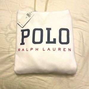 🏇🏼🏇🏼 🔅🔅 GREAT BUY‼️‼️‼️. RALPH LAUREN WHITE HOODIE. SIZE LARGE 🏇🏼🏇🏼